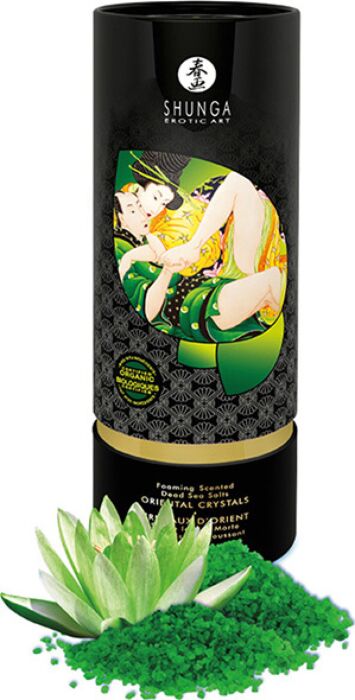 Shunga Lotus Flower Bath Salts 500g - Dead Sea - Green - Sensual Scent
