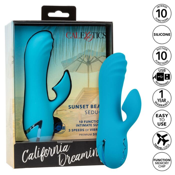 CALEXOTICS Sunset Beach Seducer Suction Vibrator CALEXOTICS Sunset Beach Seducer Suction Vibrator