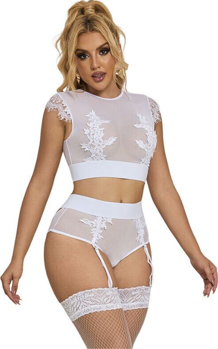 Lingerie Set SUBBLIME 954048 White L/XL Lingerie Set SUBBLIME 954048 White L/XL