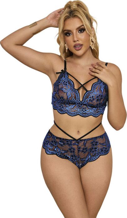 Lingerie Sublime SUBBLIME 954062 Blue Lace Set Lingerie Sublime SUBBLIME 954062 Blue Lace Set
