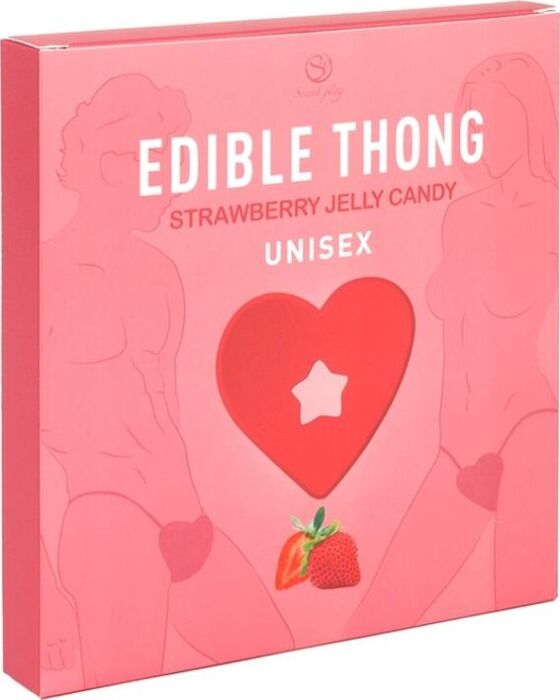 Edible Thong Secret Play Strawberry Heart Treat Edible Thong Secret Play Strawberry Heart Treat