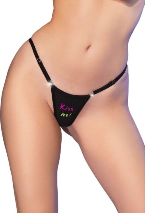 Chilirose Thong Kiss Me Black S/M | Sensual Design Chilirose Thong Kiss Me Black S/M | Sensual Design