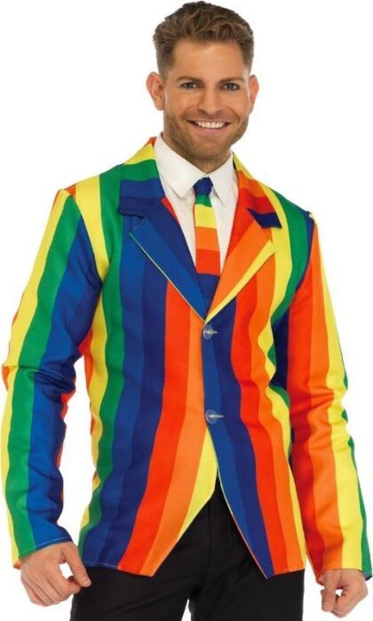 Blazer & Tie Set Leg Avenue Rainbow Unique Style Blazer & Tie Set Leg Avenue Rainbow Unique Style