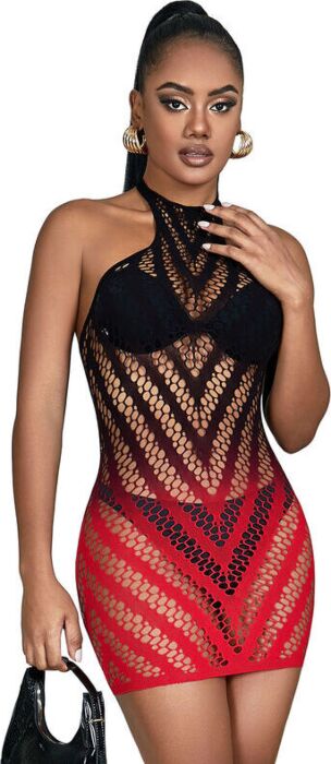 Sublime Dress Sublime 952242 Red & Black Mesh