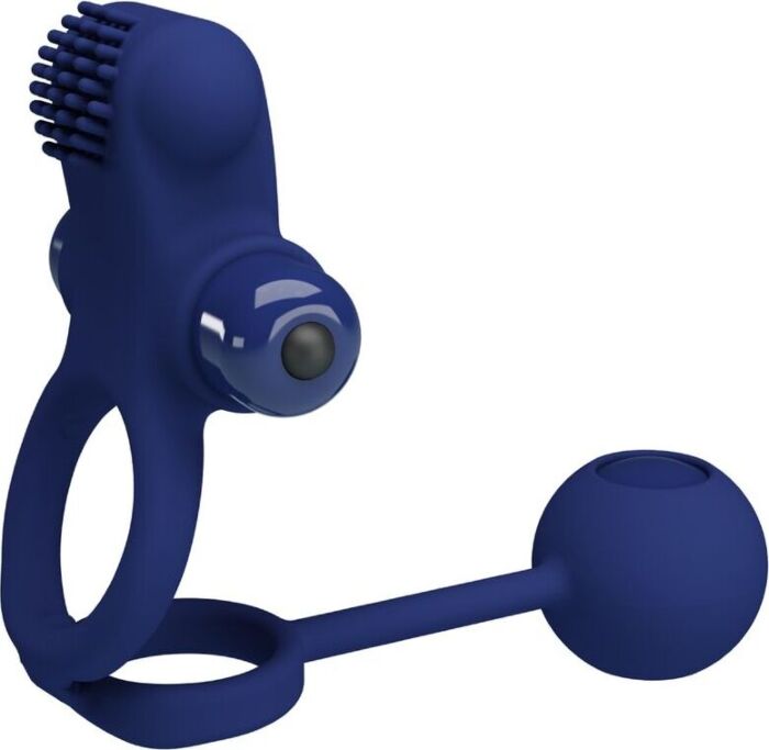 Vibrator Pretty Love Remington Double Ring Blue Vibrator Pretty Love Remington Double Ring Blue