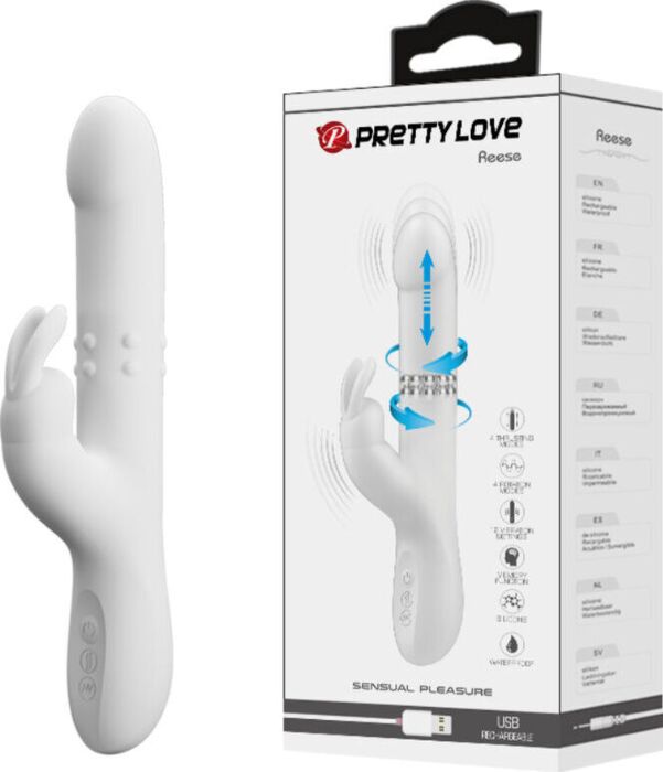PrettyLove Reese Rotating Silver Vibrator