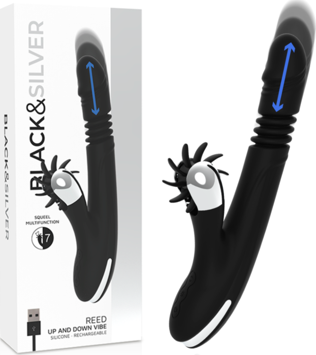 BLACK&SILVER Bunny Reed Up & Down G-Spot Vibrator BLACK&SILVER Bunny Reed Up & Down G-Spot Vibrator