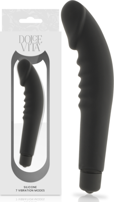 Black Realistic Vibrator Pleasure Dolce