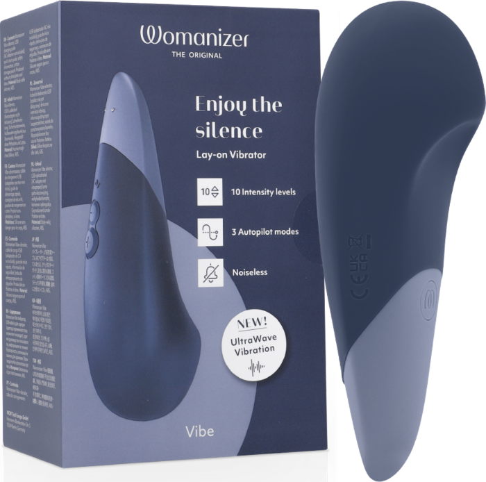 Lay-On Vibrator Womanizer Vibe Silent Blue Lay-On Vibrator Womanizer Vibe Silent Blue