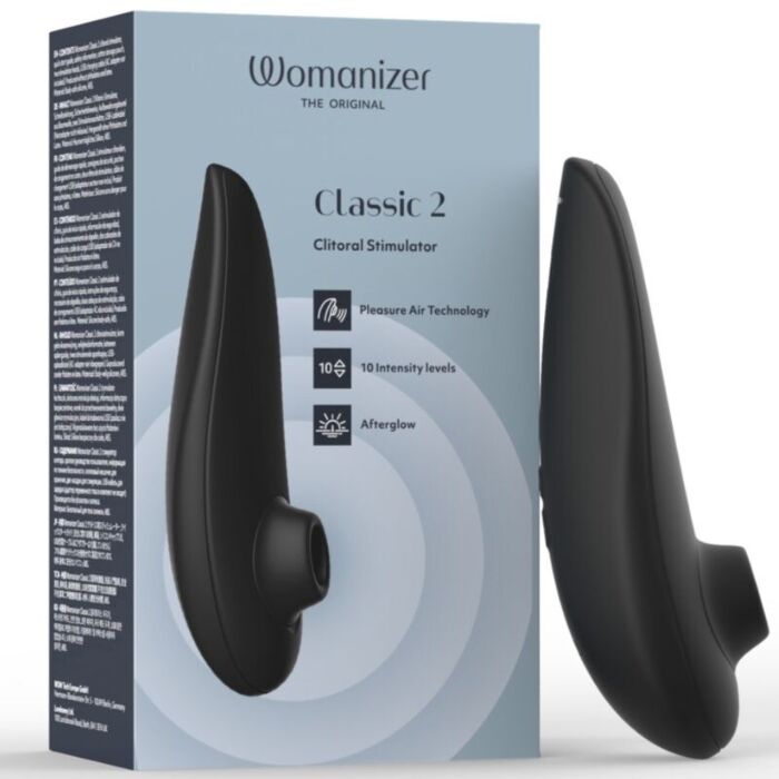 WOMANIZER Classic 2 Suction Clitoral Stimulator, 10 Levels, Black