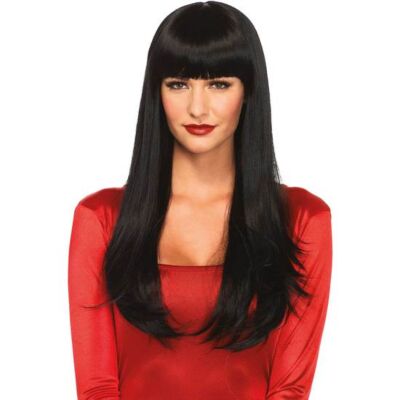 Leg avenue bangin long straight wig black
