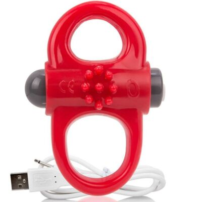 Screaming o rechargeable and vibrating ring yoga red