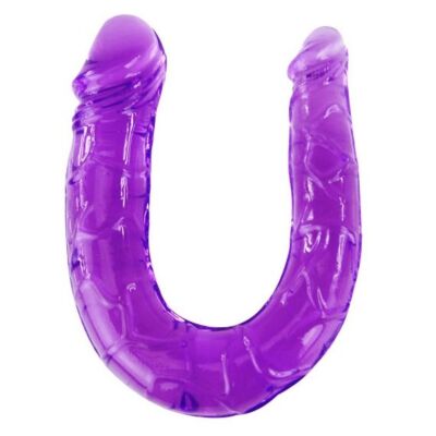 Double flexible dildo purple