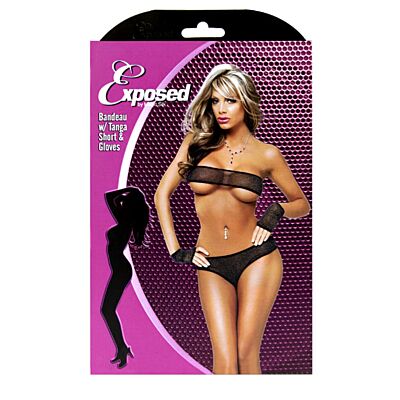 TWILIGHT BIKINI C/GUANTES NEGRO L/XL