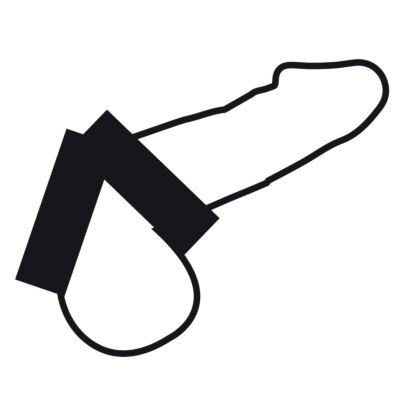 Darkness leather double cock ring