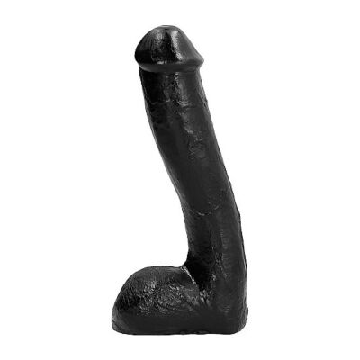ALL BLACK Anal Dildo 23cm Wavy Realistic
