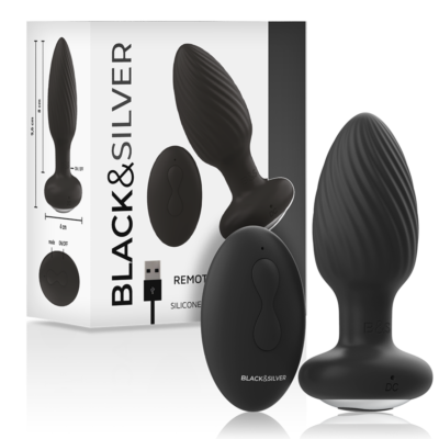 Remote Control Vibrator Black&SILVER Welss Plug