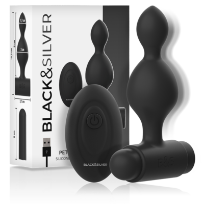 Remote Control Vibrator Black&Silver Tucker Mini Plug