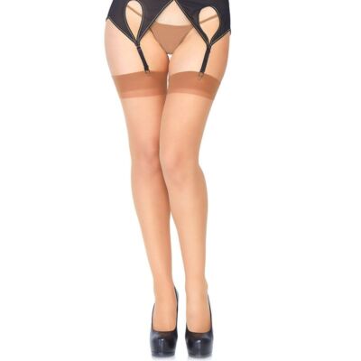 Leg avenue sheer stockings brown one size