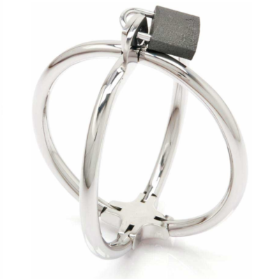 Criss Cross Stainless Steel Handcuffs