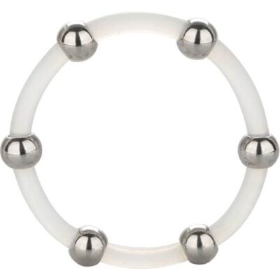 Silicone ring with steel beads - size xl