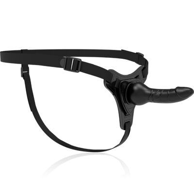 Fetish submissive silicone strap-on black 16cm realistic