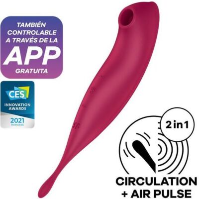 Satisfyer Twirling Pro+ Suction and Vibrating Wand with APP Connect - Pink