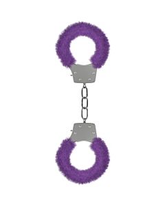 Ouch pleasure furry handcuffs purple