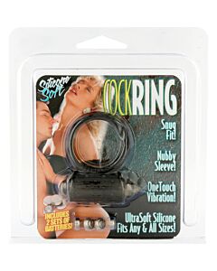 Mini vibrating cockring black