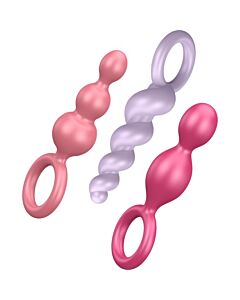 Satisfyer anal plugs set 3pcs tricolor
