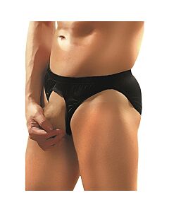 Male power pouchless brief black