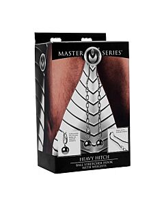 Heavy hitch ball stretcher hook with weights - silver