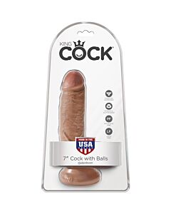 King cock 7 cock with balls tan