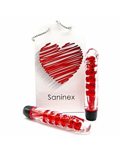 Saninex vibrator fantastic reality red and clear