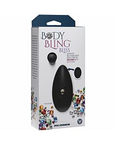 Body bling - jewel mini vibrator - bliss - black