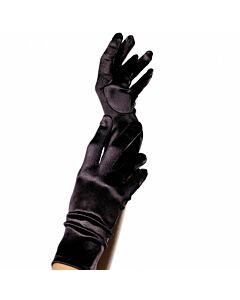 Seductive Black Satin Gloves