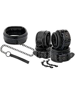 Black Leather Bondage Set