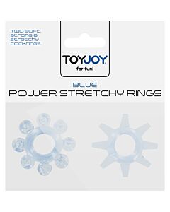 Power stretchy rings blue 2pcs