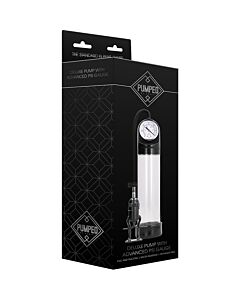 Deluxe pump with advanced psi gauge - transparent