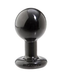 Black round buttplug medium