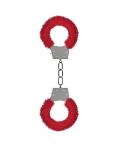 Pleasure furry handcuffs red