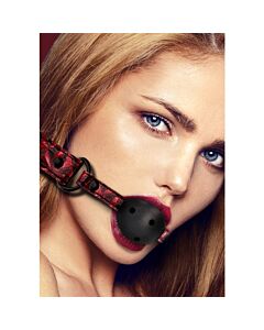 Breathable luxury ball gag - burgundy