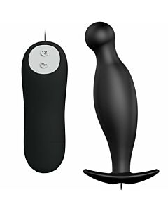 Pretty love bottom - silicone anal plug extra stimulation 12 speeds remote control