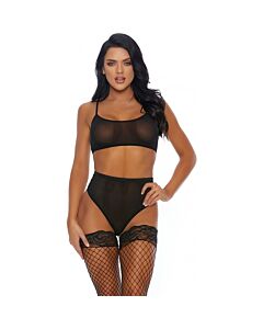 Sheer your lovin bra and panty  black
