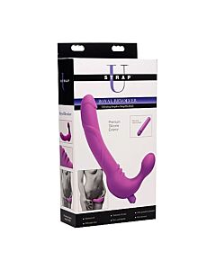 Royal revolver vibrating silicone strapless strap on - purple