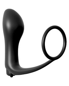 Ass gasm cockring plug black