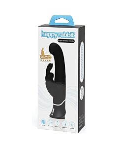 G-spot double stimulation vibrator - black