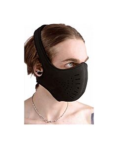 Neoprene snap on face mask - black