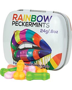 Rainbow design penis shaped jelly beans