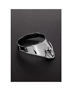 Metal hard neclace with ring and lock  12.5 cm